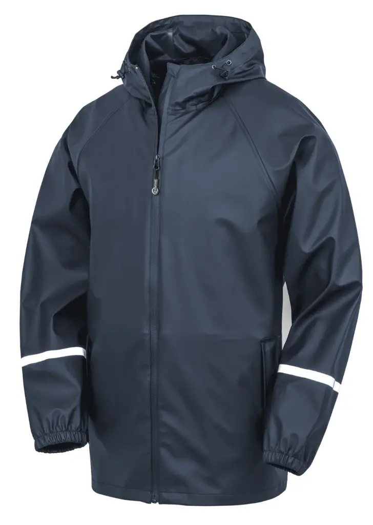 Waterdichte Prism PU-jas met reflecterende banden., navy — productfoto 6