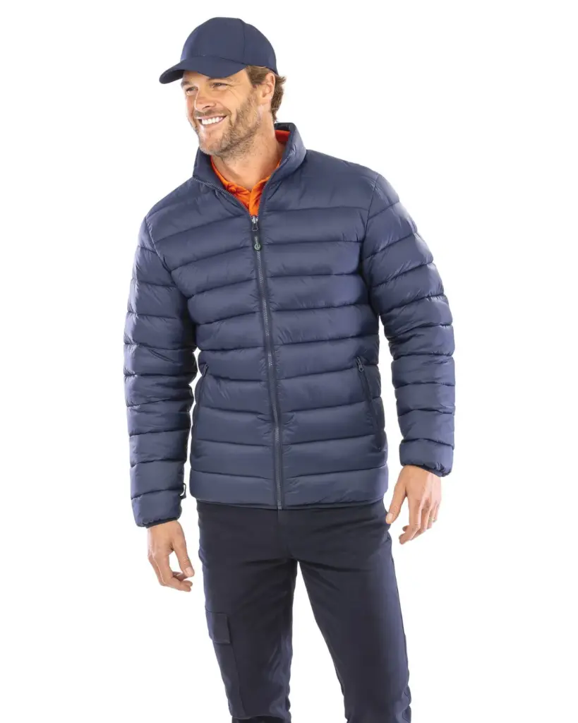 R920X_2026 - Hidalgo-werbeartikel 3-in-1 gerecyclede Ripstop donsjas — productfoto 2