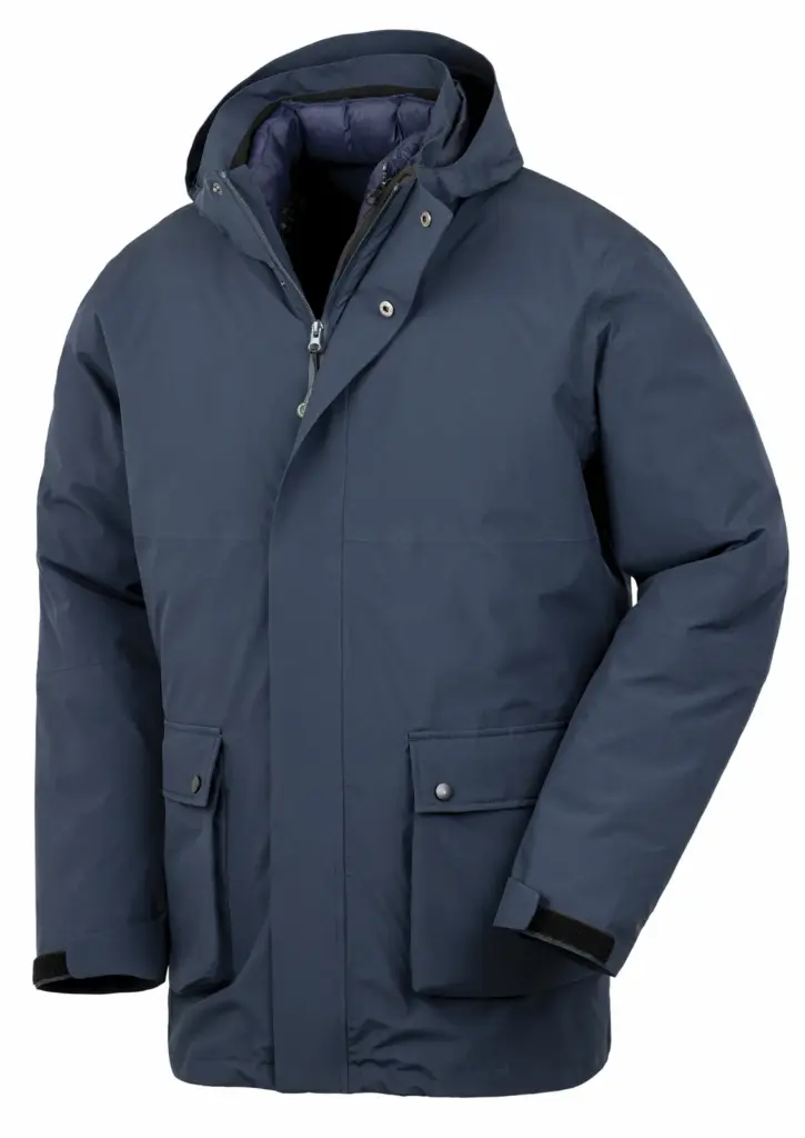 PS_R920X-S_NAVY - Hidalgo-werbeartikel 3-in-1 gerecyclede Ripstop donsjas, navy — productfoto 6