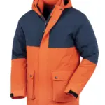 PS_R920X-S_ORANGE-NAVY - Hidalgo-werbeartikel 3-in-1 gerecyclede Ripstop donsjas, navy — productfoto 7