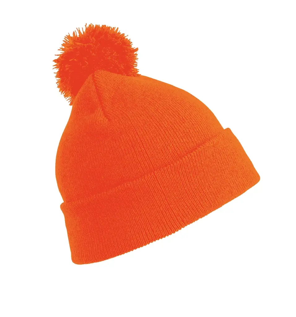 Pomponmuts Beanie, fluorescent orange — productfoto 6