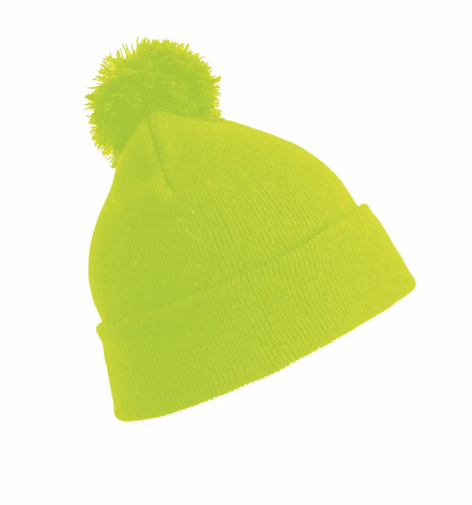 Pomponmuts Beanie, fluorescent yellow — productfoto 7