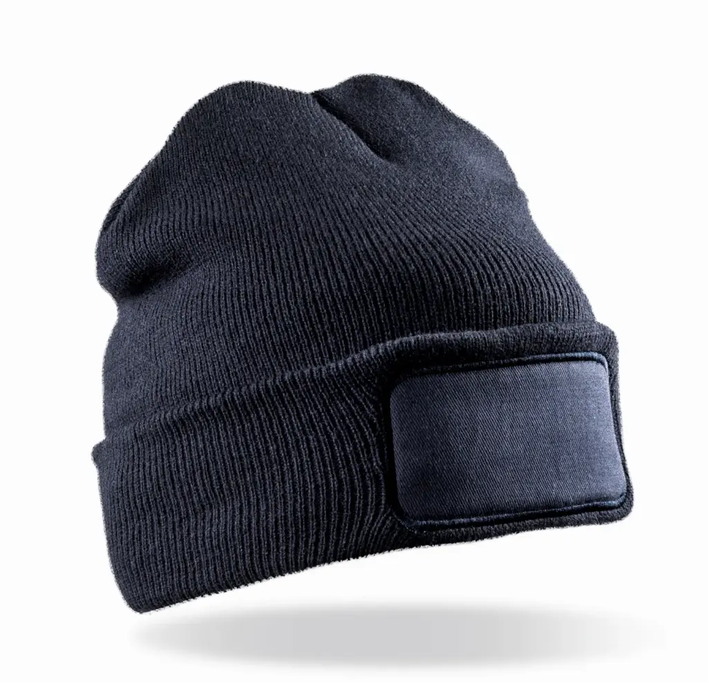 PS_RC034X-FS_NAVY - Hidalgo Bedrukbare muts in dubbel dubbel Thinsulate™, navy — productfoto 4