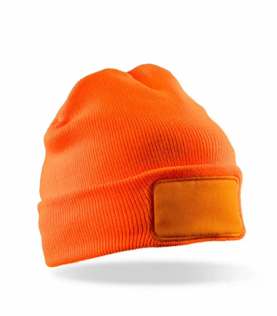 PS_RC034X-FS_ORANGE - Hidalgo Bedrukbare muts in dubbel dubbel Thinsulate™, orange — productfoto 5