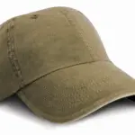Verwassen fine line katoenen pet met sandwichbies, olive / stone — productfoto 4