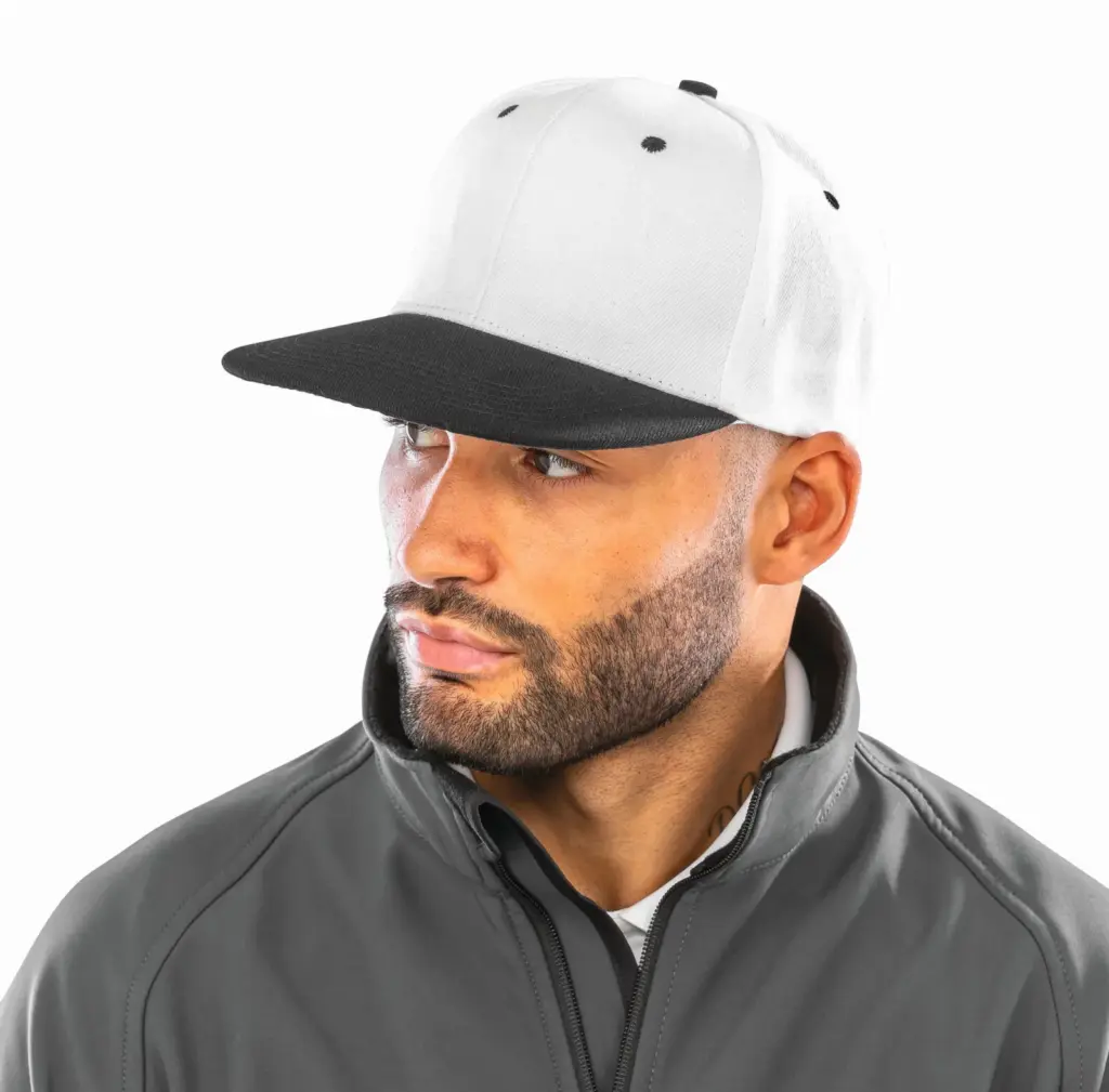 Tweekleurige bronx original snapbackpet met platte klep