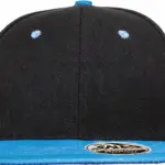 Tweekleurige bronx original snapbackpet met platte klep, black / azure — productfoto 4