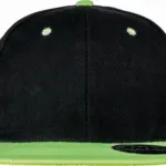 Tweekleurige bronx original snapbackpet met platte klep, black / lime — productfoto 5