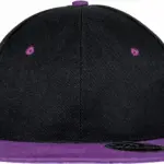 Tweekleurige bronx original snapbackpet met platte klep, black / purple — productfoto 6