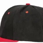 PS_RC082X-S_BLACK-RED - Hidalgo-werbeartikel Tweekleurige bronx original snapbackpet met platte klep, black / red — productfoto 6