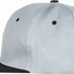 PS_RC082X-S_HEATHERGREY-BLACK - Hidalgo-werbeartikel Tweekleurige bronx original snapbackpet met platte klep, heather grey / black — productfoto 7