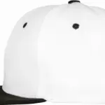 PS_RC082X-S_WHITE-BLACK - Hidalgo-werbeartikel Tweekleurige bronx original snapbackpet met platte klep, white / black — productfoto 8