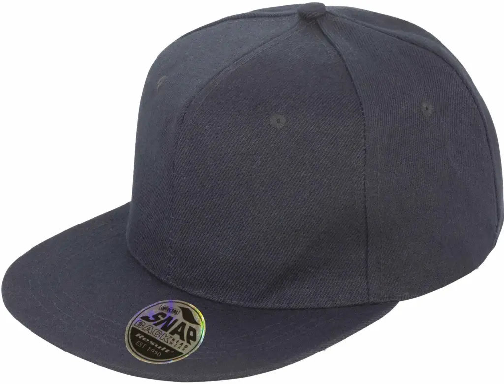 PS_RC083X_BLACK - Hidalgo-werbeartikel Bronx Original snapbackpet met platte klep, black — productfoto 3