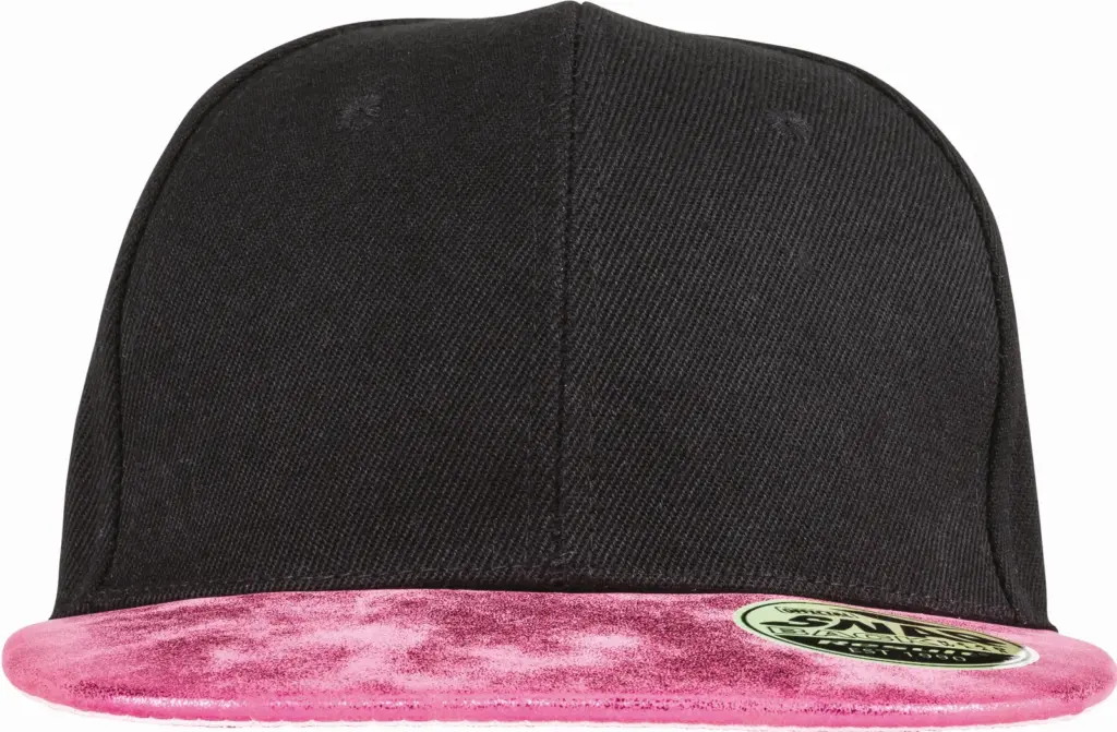 Bronx glitter snapbackpet met platte klep, black / pink — productfoto 7
