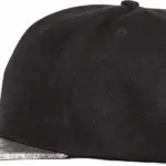 PS_RC087X-S_BLACK-SILVER - Hidalgo-werbeartikel Bronx glitter snapbackpet met platte klep, black / silver — productfoto 7
