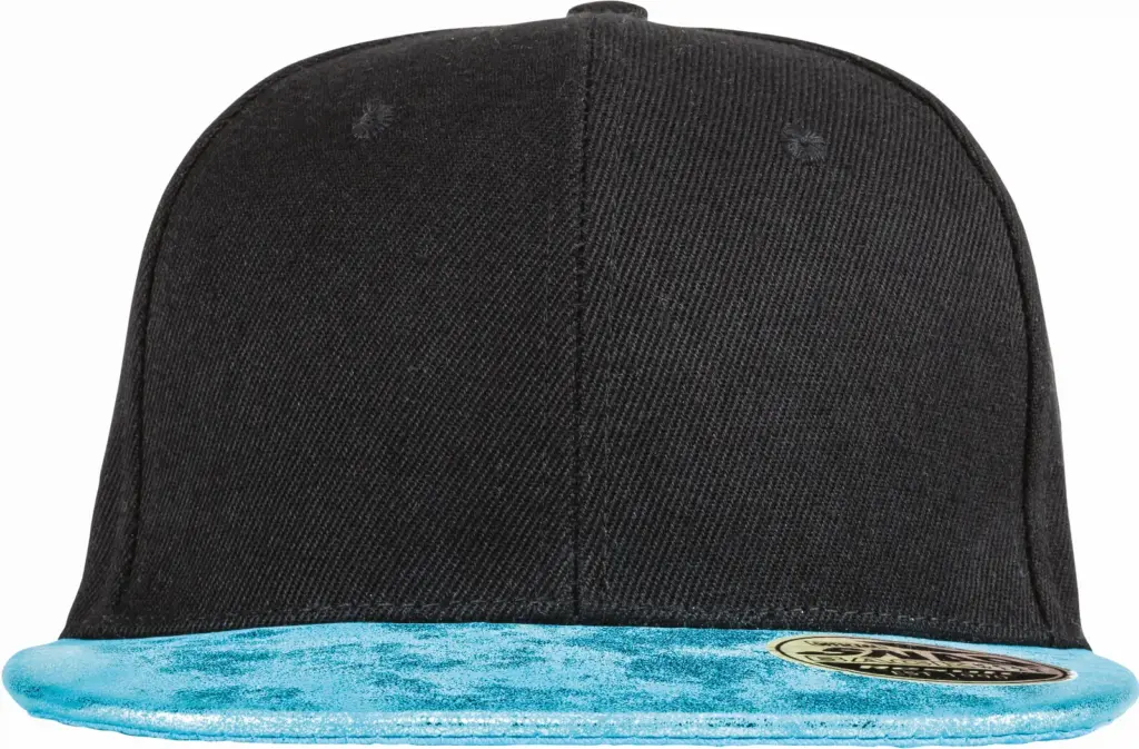 Bronx glitter snapbackpet met platte klep, black / turquoise — productfoto 9