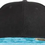Bronx glitter snapbackpet met platte klep, black / turquoise — productfoto 9