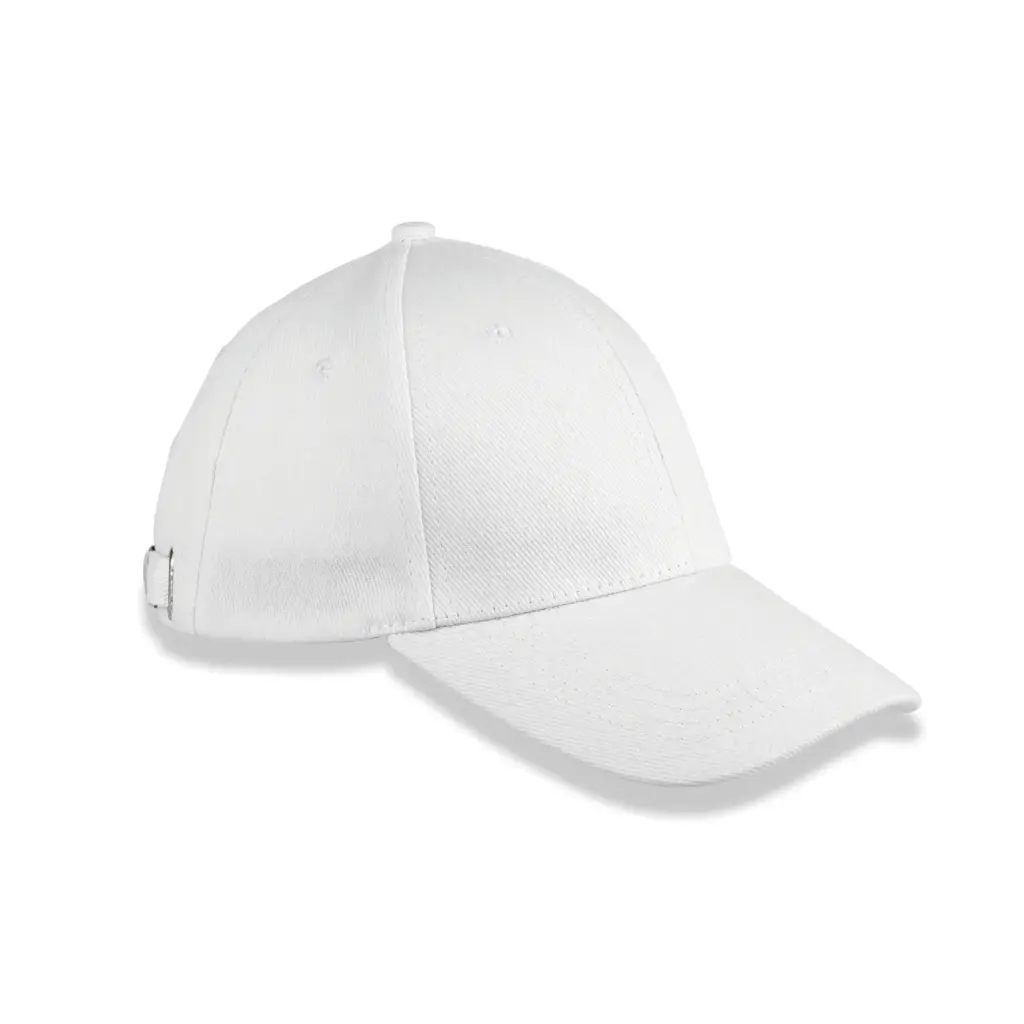 PS_RC097X-S_WHITE - Hidalgo RC097X - 6-panel pet van biologisch katoen, white — productfoto 5