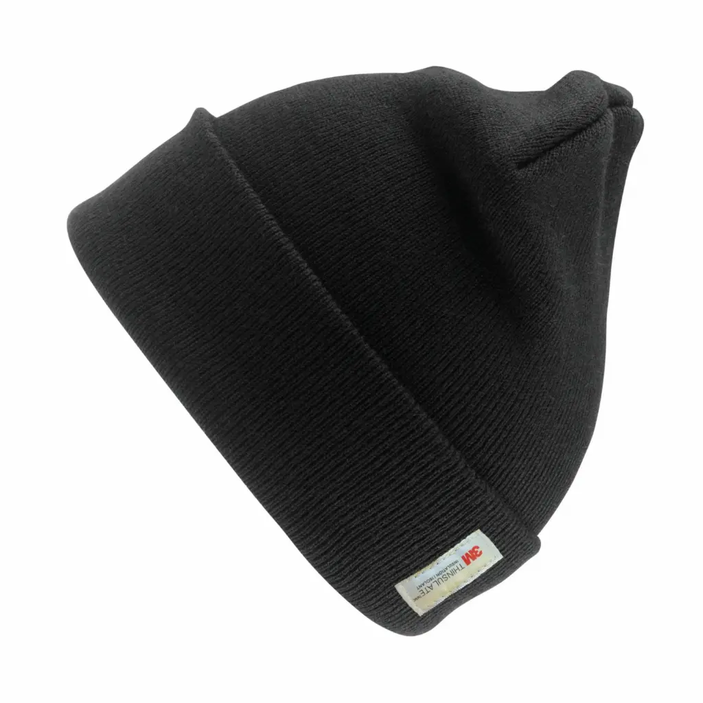 PS_RC33-S_BLACK - Hidalgo Heavyweight Thinsulate™ Beanie, black — productfoto 3