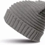 Kabelgebreide muts, grey — productfoto 5