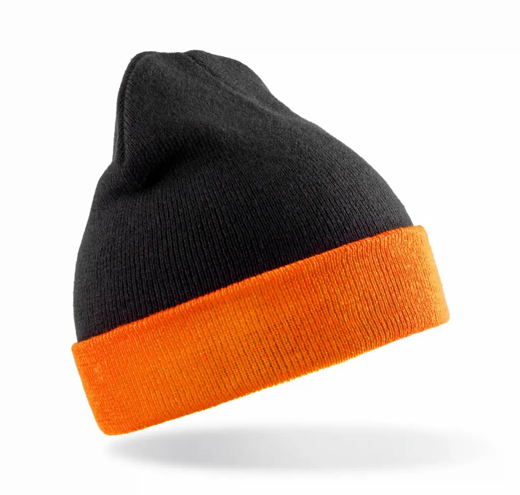 PS_RC930X-S_BLACK-ORANGE - Hidalgo Gerecyclede klassieke muts, black / orange — productfoto 7