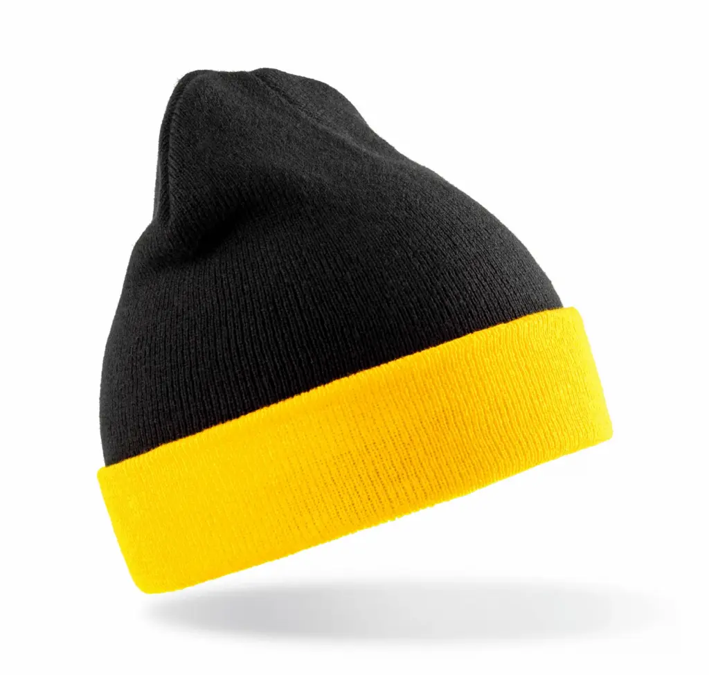 PS_RC930X-S_BLACK-YELLOW - Hidalgo Gerecyclede klassieke muts, black / yellow — productfoto 10