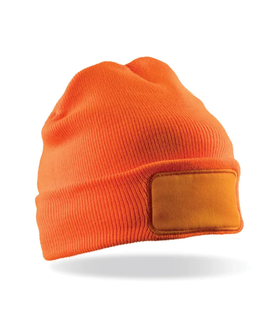 Bedrukbare muts van gerecycled Thinsulate™, fluorescent orange — productfoto 6