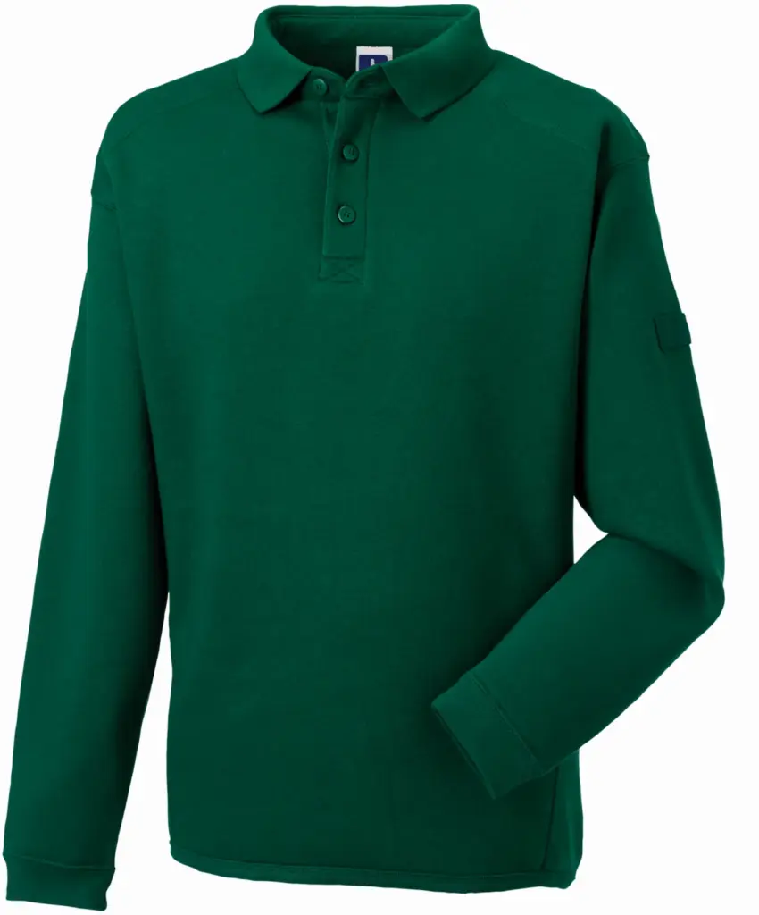 PS_RU012M_BOTTLEGREEN - Hidalgo-werbeartikel Heavy Duty sweater met kraag, bottle green — productfoto 4
