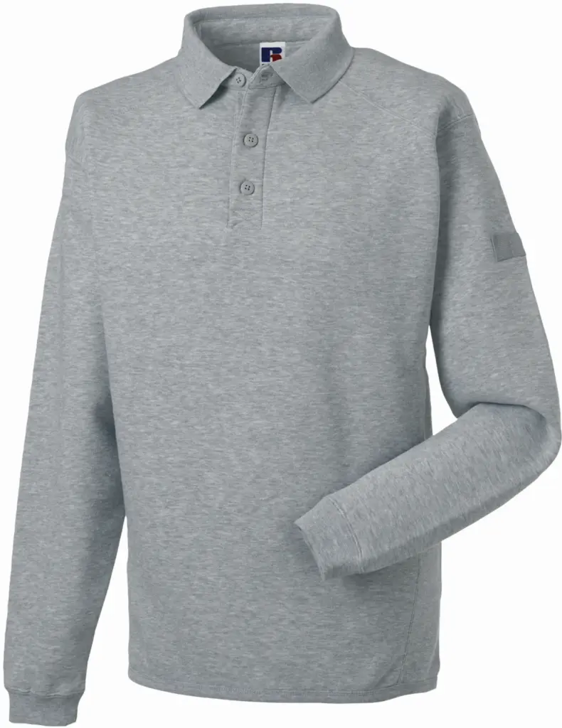 PS_RU012M_LIGHTOXFORD - Hidalgo-werbeartikel Heavy Duty sweater met kraag, light oxford — productfoto 7