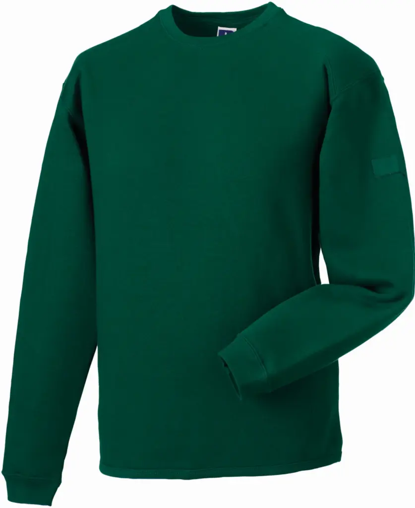 Heavy Duty ronde hals sweater, bottle green — productfoto 4