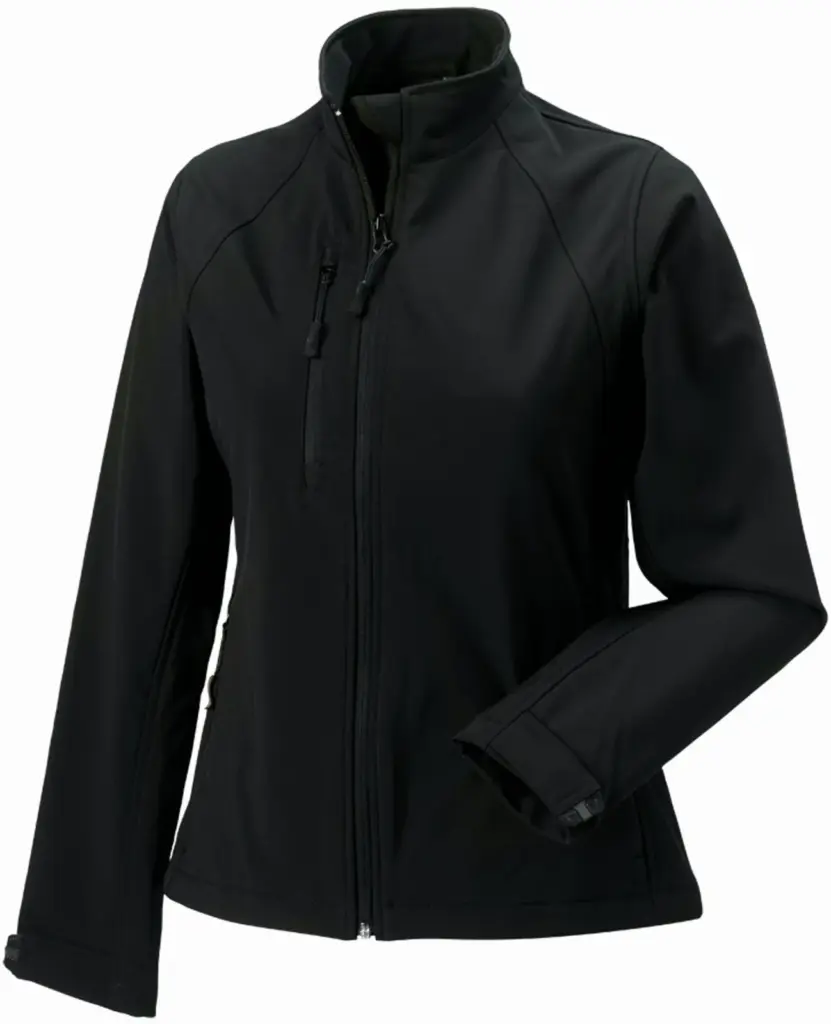 PS_RU140F_BLACK - Hidalgo-werbeartikel Ladies' Softshell Jacket, black — productfoto 4