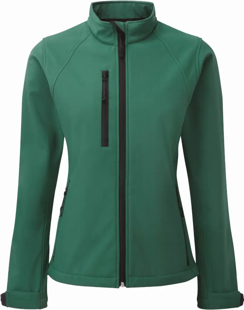 PS_RU140F_BOTTLEGREEN - Hidalgo-werbeartikel Ladies' Softshell Jacket, bottle green — productfoto 5