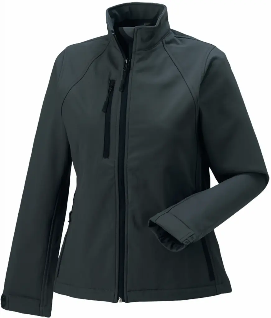 PS_RU140F_TITANIUM - Hidalgo-werbeartikel Ladies' Softshell Jacket, titanium — productfoto 8