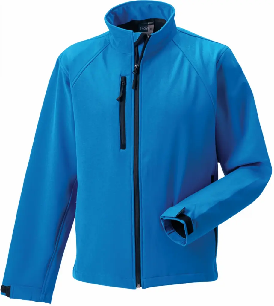 Men's Softshell Jacket, azur blue — productfoto 3