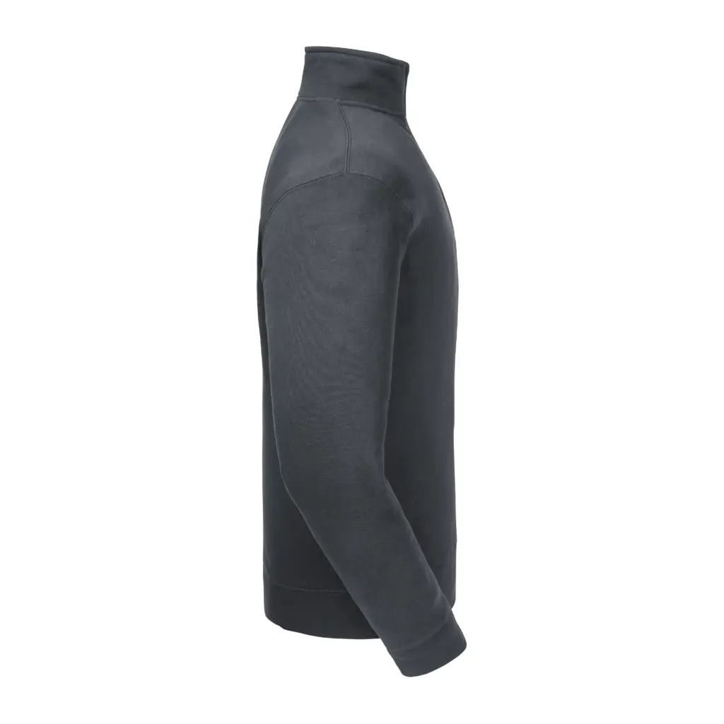 Sweater met ritskraag Authentic, convoy grey — productfoto 4