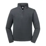 Sweater met ritskraag Authentic, convoy grey — productfoto 5