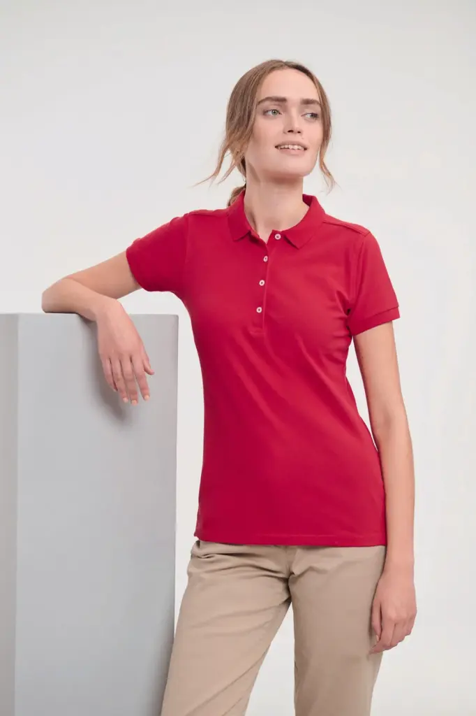 Ladies' Stretch Polo Shirt — productfoto 3