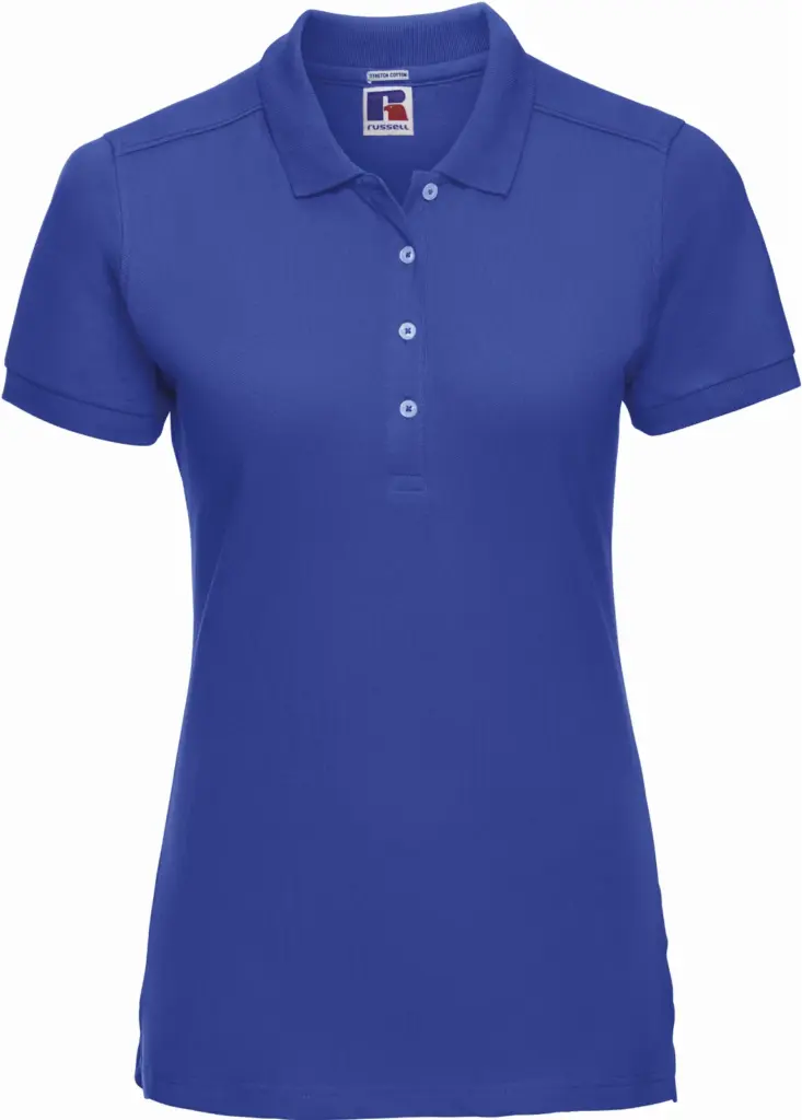 Ladies' Stretch Polo Shirt, azure blue — productfoto 14
