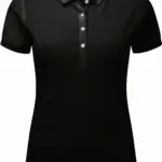 Ladies' Stretch Polo Shirt, black — productfoto 6