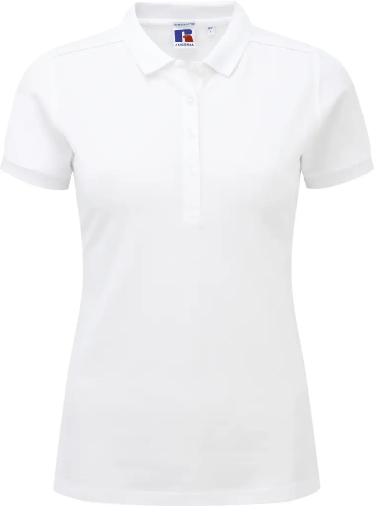 Ladies' Stretch Polo Shirt, white — productfoto 13