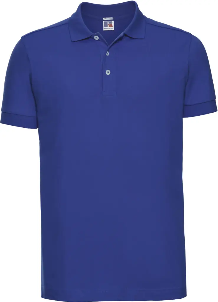 Men's Stretch Polo Shirt, azure blue — productfoto 14