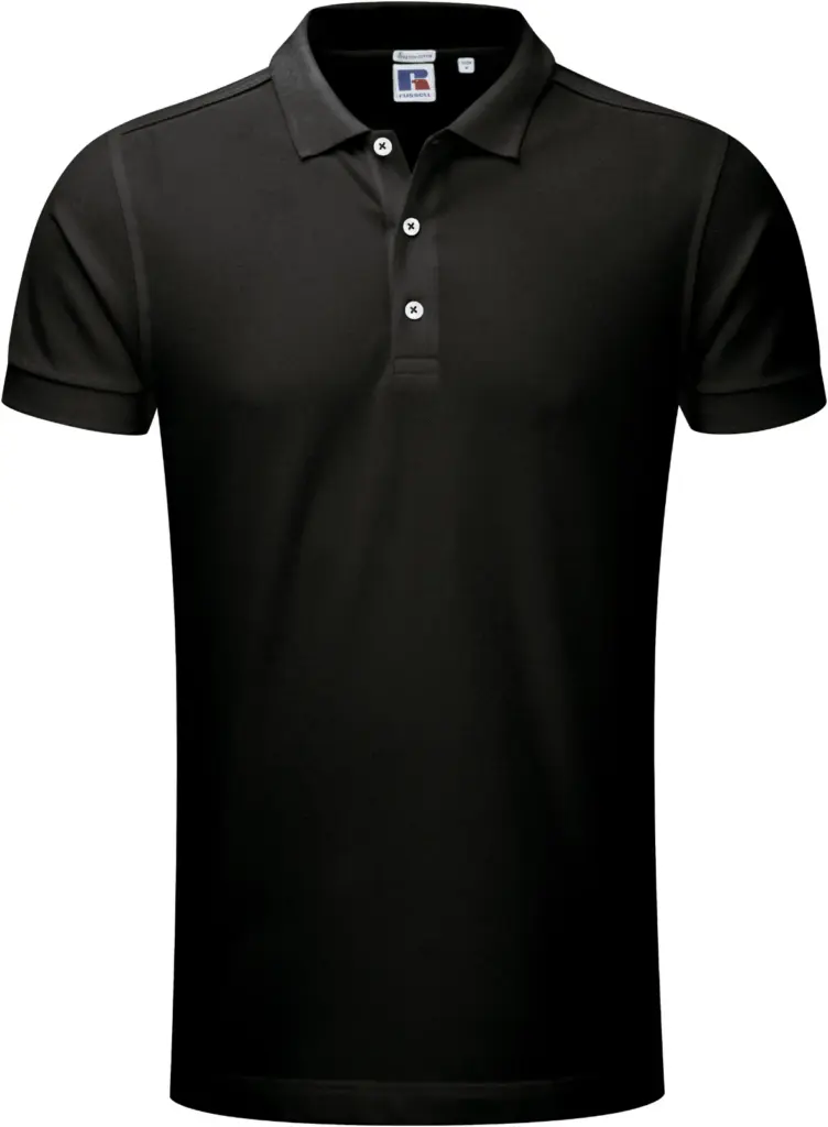 Men's Stretch Polo Shirt, black — productfoto 6