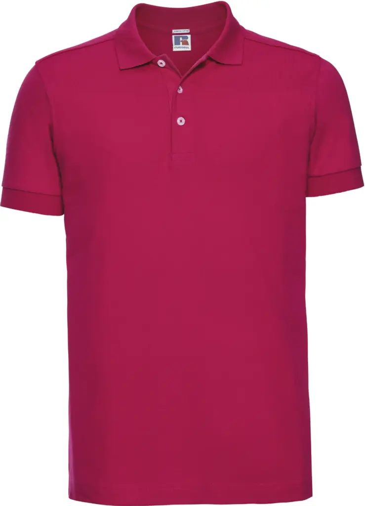 Men's Stretch Polo Shirt, fuchsia — productfoto 18