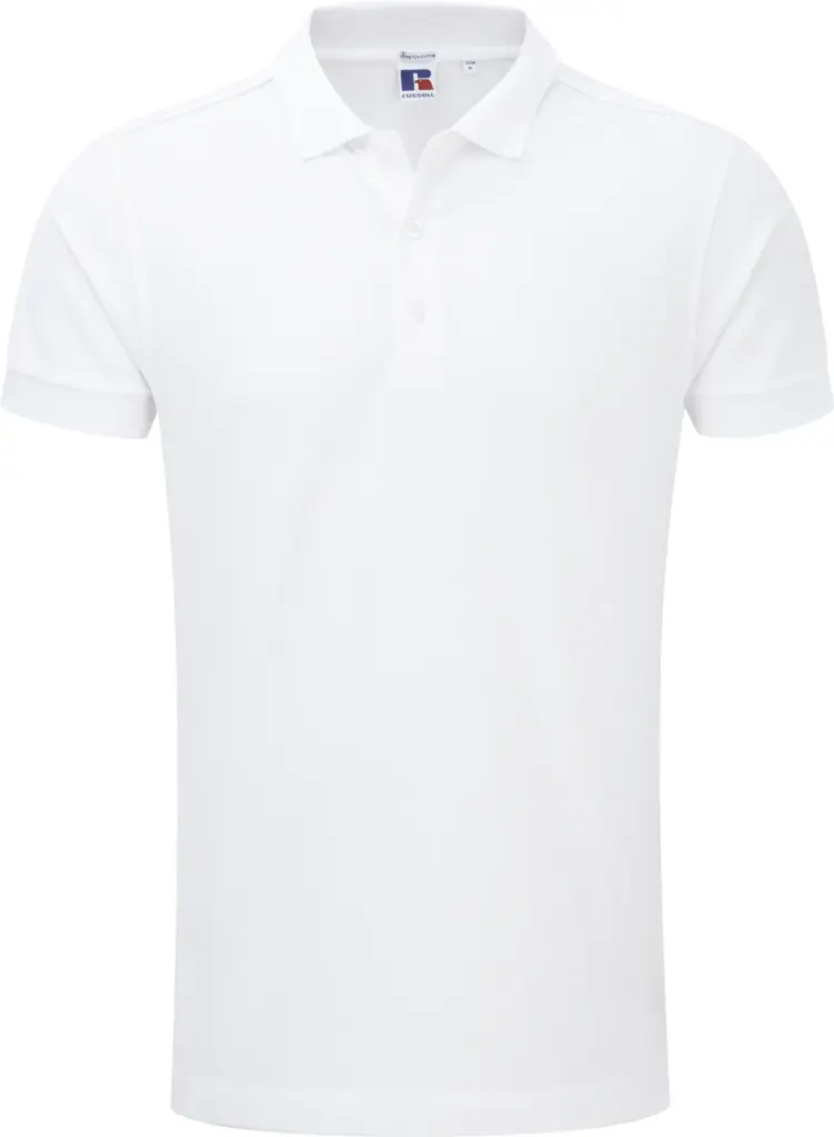 Men's Stretch Polo Shirt, white — productfoto 13