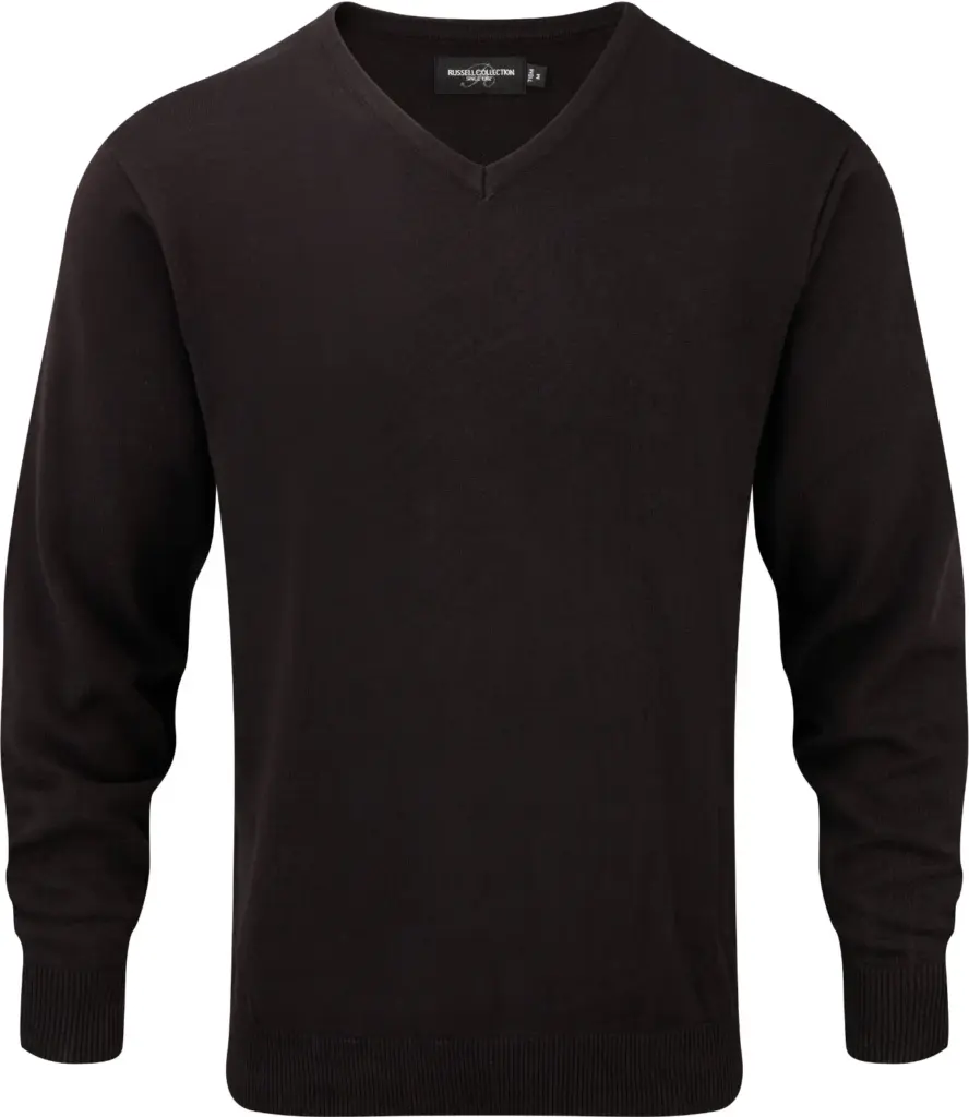V-neck Knitted Pullover, black — productfoto 5