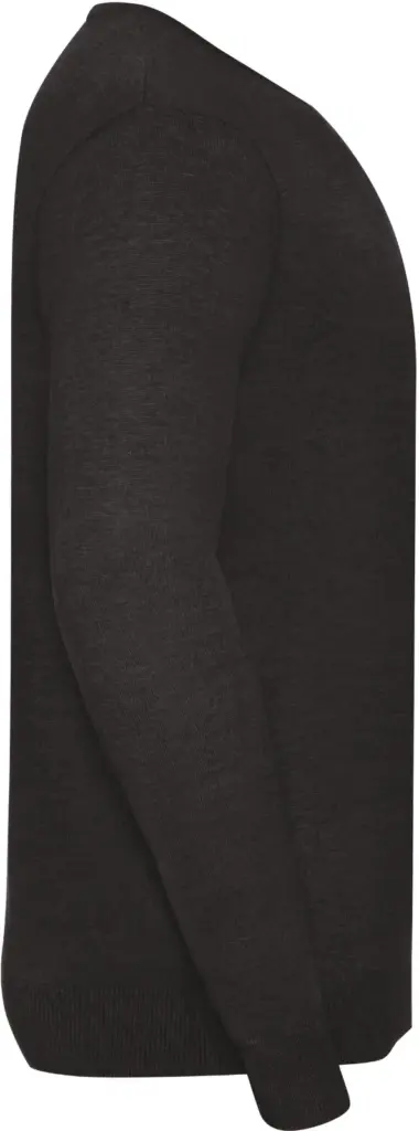 V-neck Knitted Pullover, charcoal marl — productfoto 6
