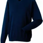 V-neck Knitted Pullover, french navy — productfoto 7