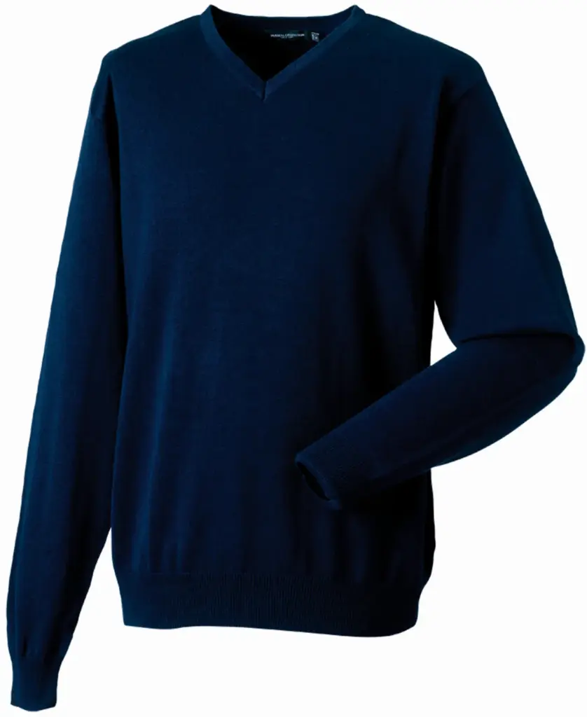 V-neck Knitted Pullover, french navy — productfoto 7