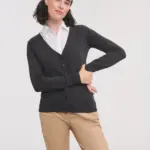 Ladies' gebreid vest met V-hals