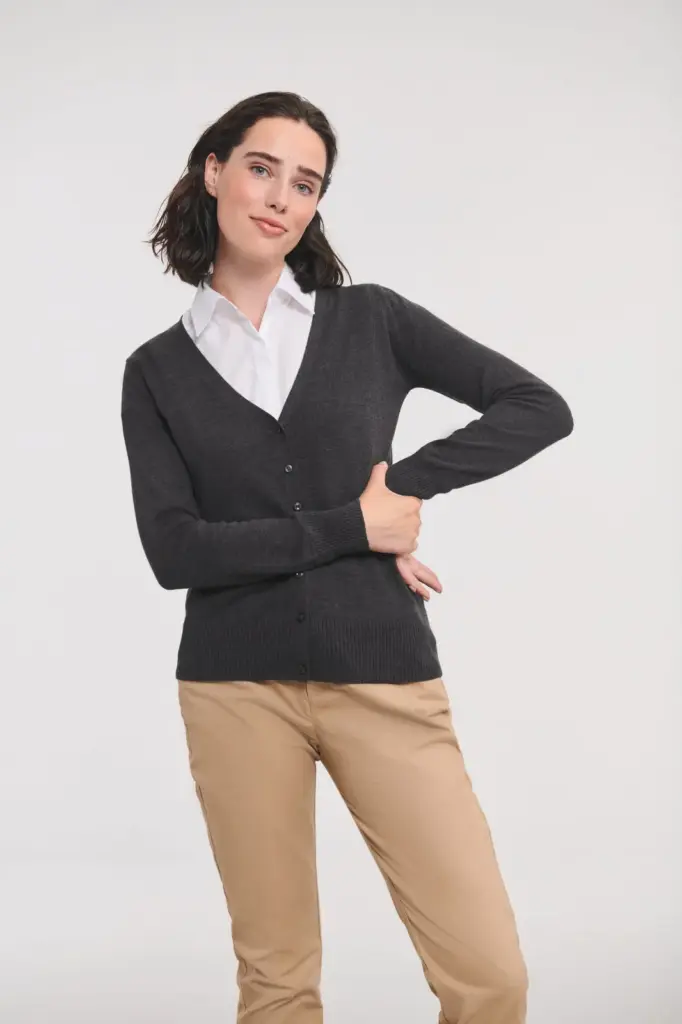 Ladies' gebreid vest met V-hals